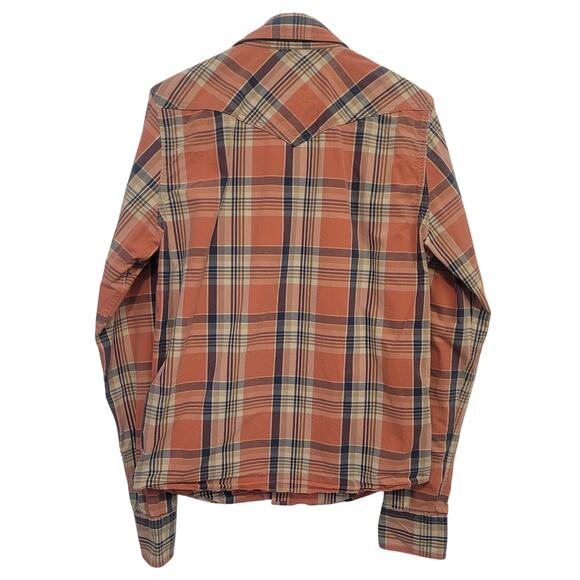 Hollister Men’s Medium Plaid Button Up Shirt Western Cowboy Y2K Casual Retro - Picture 4 of 12